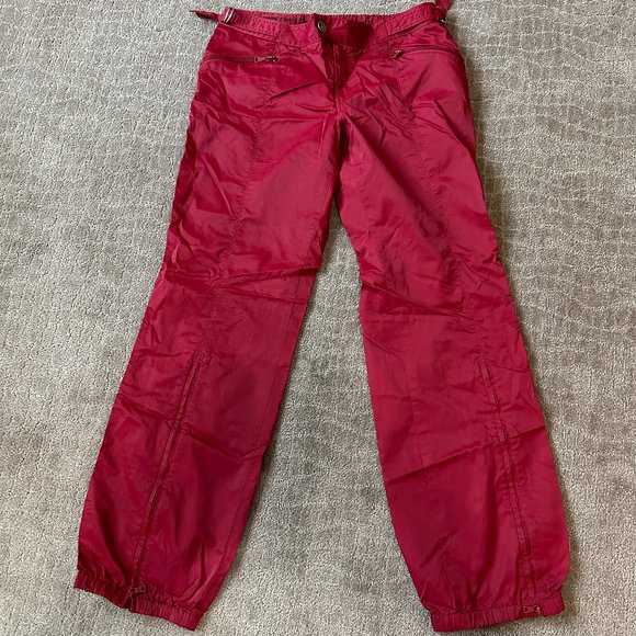 Red Swishy Pants Lightly Worn "Express" pants! - Picture 1 of 3